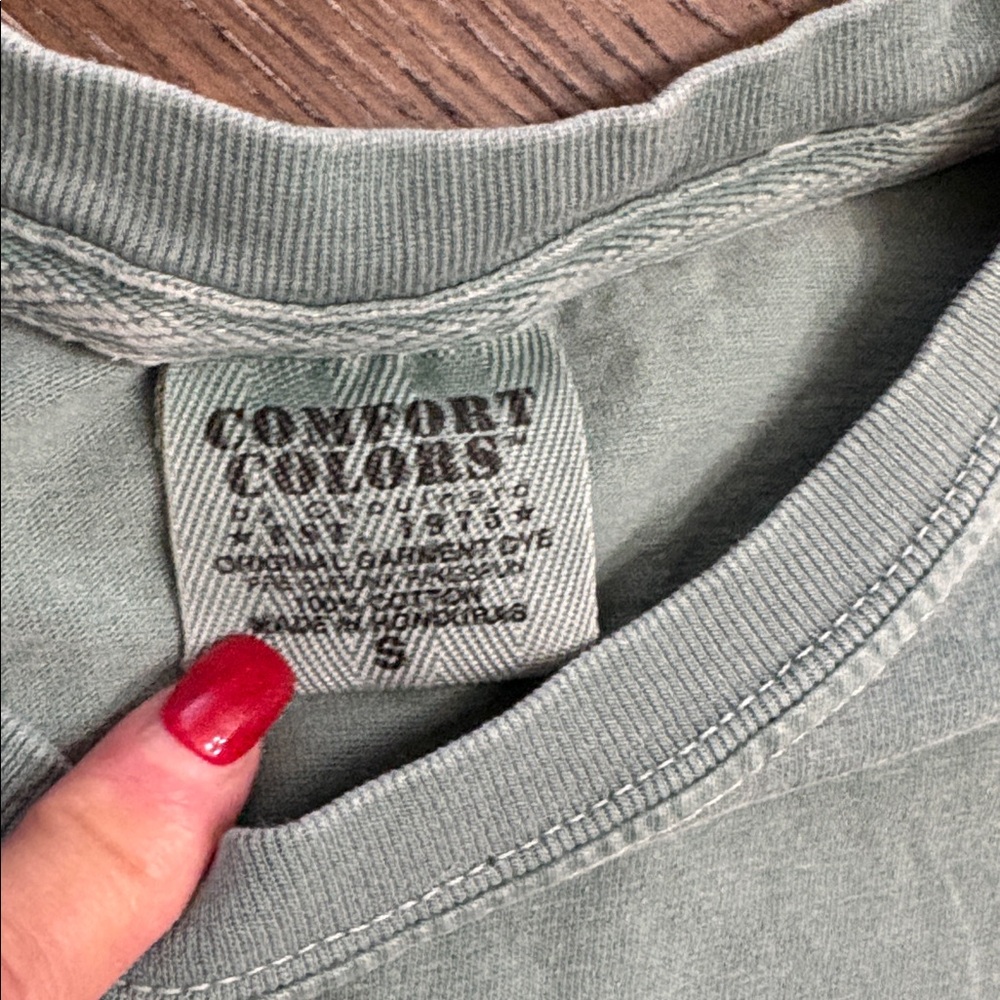 Comfort Color Texas A&M University green pocket tee Size S - Picture 15 of 17